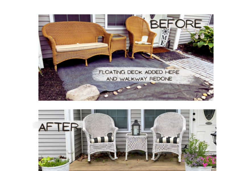 BEFORE and after wicker chairs (2)